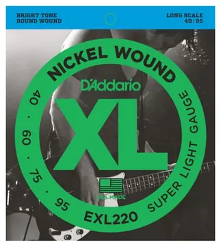 D'Addario EXL220 Long Scale Bass Guitar Strings 40-95