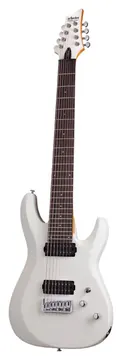 Schecter C-8 Deluxe Satinweiß