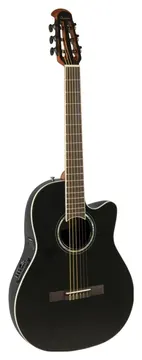 Ovation e-akustik klassikgitarre celebrity traditional mid cutaway black