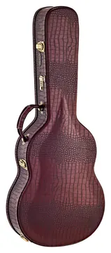 Ortega OCCPRO Koffer Classic Pro - Braun Croco, Bronze Hardware, Arch Top, 120mm tief