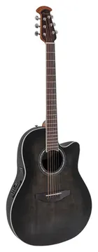 Ovation Celebrity Trad PL Guitar CS24P-Tbby-G Mid-Cutaway, Trans Black Flame