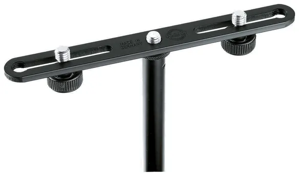 K&M 23550 Verdeelbar, Beugel voor twee microfoons