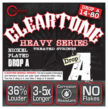 Cleartone 9480 Electric EMP Heavy DropA 014-080 Nickel-Plated Steel. Saiten für E-Gitarre