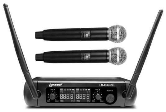Lexsen Microfone S/ Fio Lexsen UHF Duplo Mão LM258UPLL