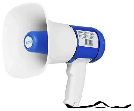 CSR Megafone Recarregável CSR Branco CSR-NT400 com Gravação