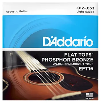 D'Addario EFT16 Regular Light Flat Tops Acoustic Guitar Strings