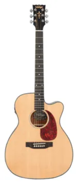 Vintage Stage Series Folk Cutaway Electro Guitar - Natural