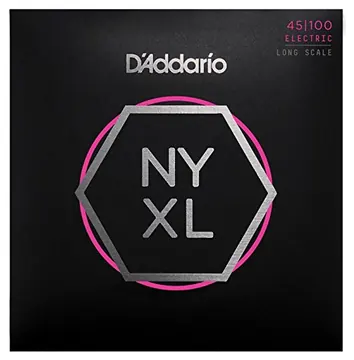 D'Addario NYXL45100 Long Scale Bass Guitar Strings, Regular Light, 45-100