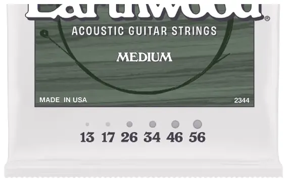 Ernie Ball 2344 Medium Earthwood Bell Bronze Acoustic Guitar Strings 13-56
