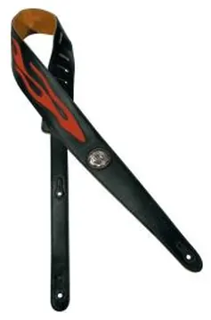 Gaucho Flamed Guitar Strap - Orange