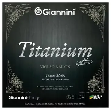 Giannini Encordoamento Giannini Titanium Nylon Bronze 85/15 GENWTM Média