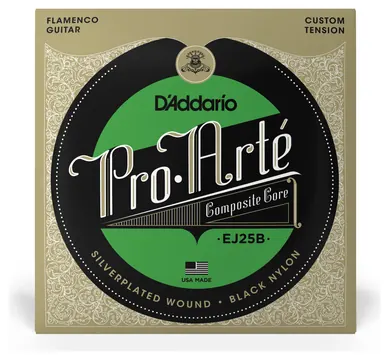 D'Addario EJ25B Flamenco Black Nylon