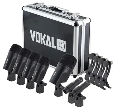 Vokal Microfone C/ Fio Vokal Vsm7d Para Bateria 7 C/ 7