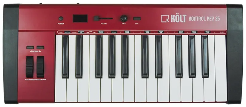 Kolt Teclado Kolt Kontrol Key 25 Controlador de 25 Teclas Vermelho