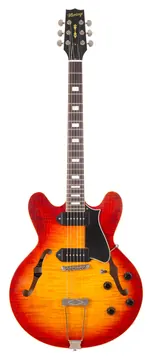 Heritage Custom Shop Core Collection H-530 Electric Guitar with Case, Dark Cherry Sunburst, Artisan Aged