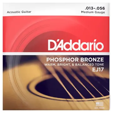 D'Addario EJ17 Medium Acoustic Guitar Strings Phosphor Bronze