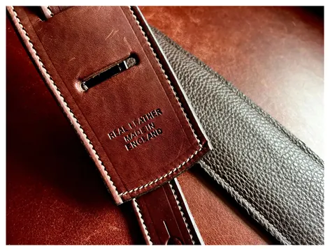 Walsall Hand Made Premium Padded Bridle Leather Guitar Strap