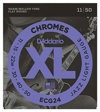 d'Addario ECG24 Muta di corde per chitarra elettrica Chromes Jazz Light 011-050