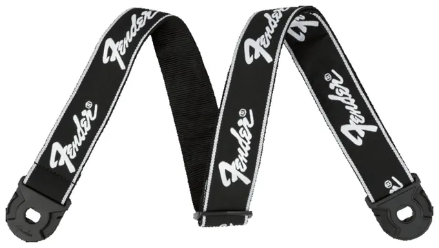 Fender Correia Fender Monograma com QuickGrip Preto e Logo Branco