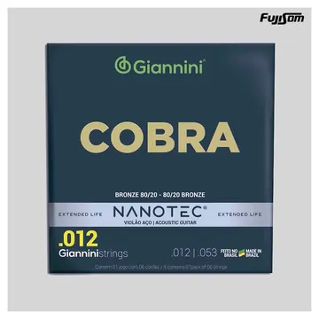 Giannini Encordoamento Giannini Para Violão CA82L 80/20 Nanotec 012 | Fujisom