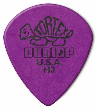 Dunlop Plektrum Tortex Jazz I H1 Heavy (6 pcs) violett, 1,14mm, rund, 6 Stück
