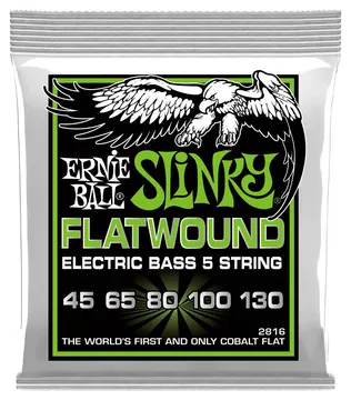 Ernie Ball Regular Slinky 5-String Flatwound 2816 .045-130