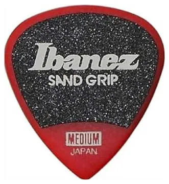 Ibanez PPA16MSG-RD Plettri Sand Grip Medium Red 6pz - Confezione 6 plettri rossi con grip sabbiato medi