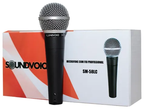 Soundvoice Microfone Din?mico Soundvoice SM-58LC Unidirecional