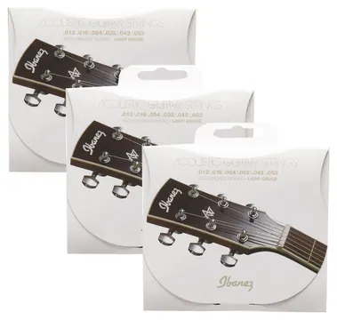 Acoustic Guitar Strings Ibanez IACS6C Coated Bronze 12-53 Light X3 SET OFFER