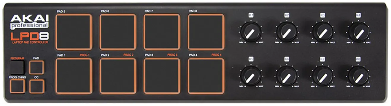 Akai LPD8 Laptop Pad Controller Midi Usb 8 Pad Professional Alimentazione Diretta Via Usb