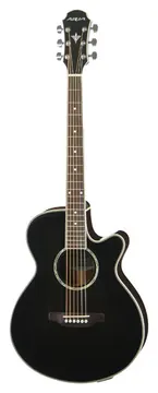Aria Fet Elite Elecord Electric Acoustic Guitar Black Shade