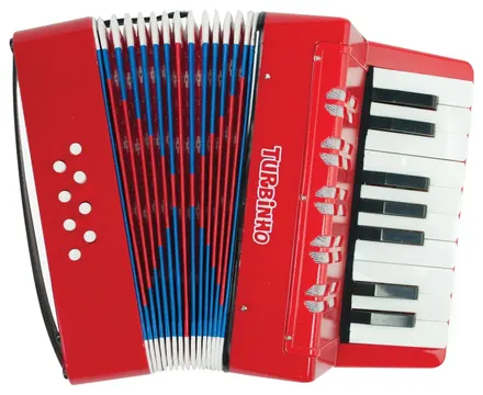 Turbo Acordeon Infantil Turbinho 104-RD Vermelho de 8 Baixos