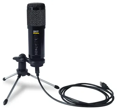 SKP Microfone Condensador para Podcast SKP 400U USB
