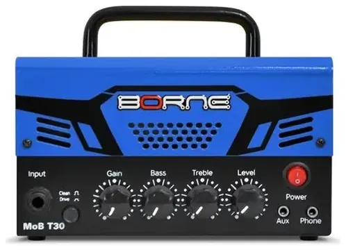 Borne Cabeçote Amplificado Borne Mob T30 para Guitarra Azul