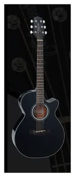 Takamine GF30CE-BLK FXC Electro-Acoustic Guitar Black Gloss
