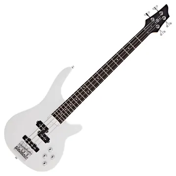 Gear4Music 3/4 Chicago Bass Guitar White