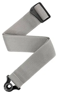 D'Addario Auto Lock Polypro Guitar Strap, Silver PWSAL405