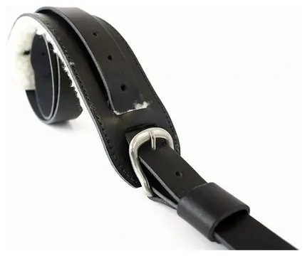 Levin Sheepskin Shoulder Pad Leather Guitar Strap (LS-G-L-SA-100-BLACK)