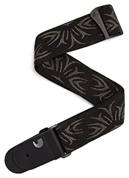 D_Addario D'addario 50F078 Courroie Guitare Noire / Grise Tattoo