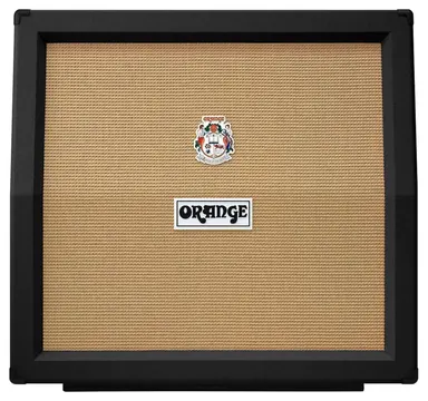 Orange PPC412ADBK Angeled Black Cabinet 4x12Zoll Gitarrenbox, schräg 240Watt, schwarz