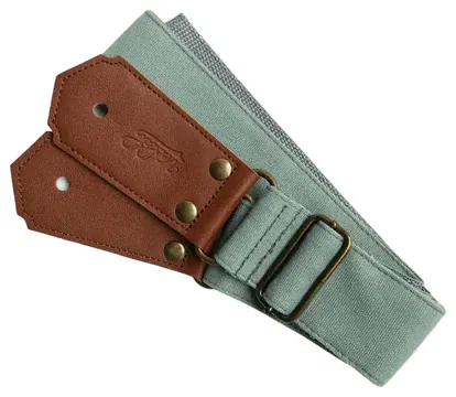 Veelah Teal Green Canvas Guitar Strap