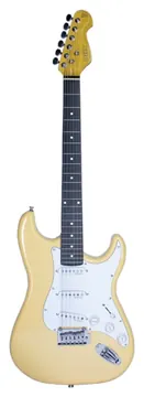 PHX ST-1 CH E/WH Sunset Series Stratocaster Creme C/ Escala Escura e Escudo Branco
