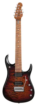 Music Man JP15 7 String Tiger Eye Quilt Maple Fingerboard