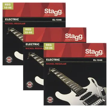 Electric Guitar Strings 10-46 Stagg Nickel Plated Steel EL-1046 Regular X3 SET OFFER