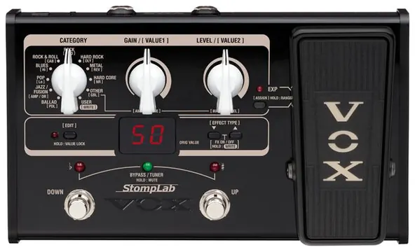 FOX VOX Gitarrenprozessor, StompLab, E-Gitarre, Multieffekt + Pedal, VXSL2G