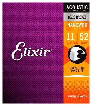 Elixir 11027 Acoustic Bronze Custom Light 11/52