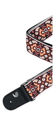 D'Addario Eco Comfort Woven Guitar Strap, Red & Orange