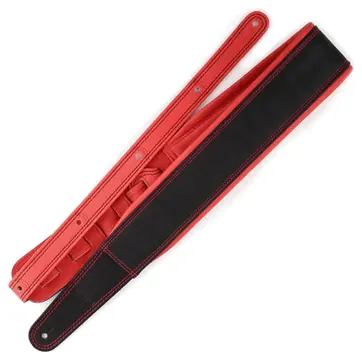 Richter Springbreak I Nappa Guitar Strap Black / Red - 1543