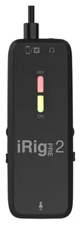 IK Multimedia iRig PRE 2 PreAmp Microf. tascabile x iOS Android fotocamere DSLR