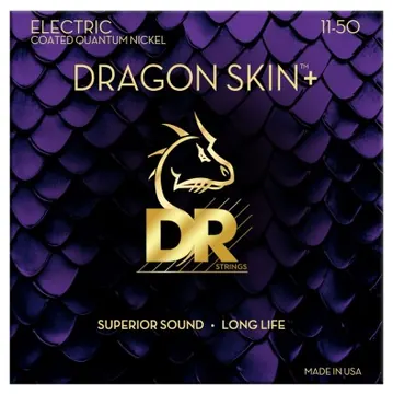 Dr Strings Deq-11 Dragon Skin+ Muta di corde per chitarra elettrica 11-50